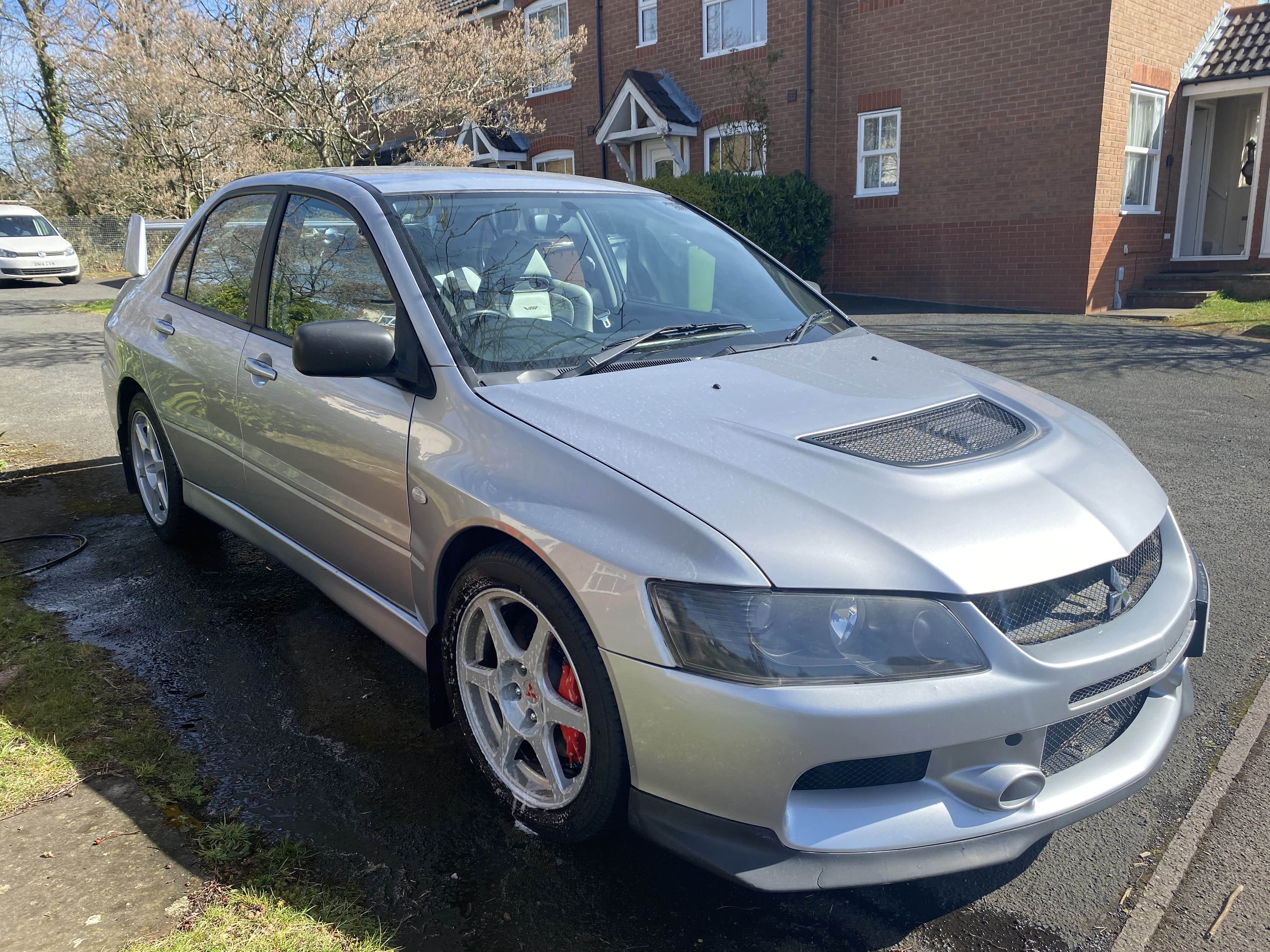 Silver Mitsubishi Evo